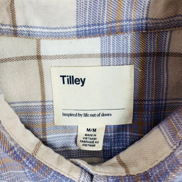 Tilley  plaid  shirt organic cotton  size med - Picture 2 of 16
